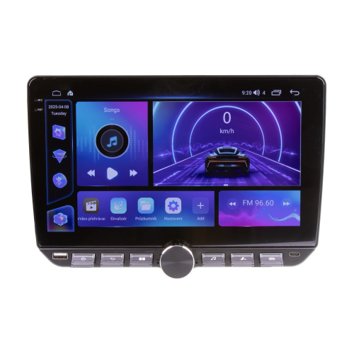 Multimediálne autorádio s 10,1" LCD, Android, WI-FI, GPS, CarPlay, Bluetooth, 4G, 3x USB