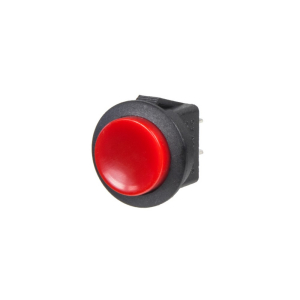 Červené kulaté tlačítko 8 A/125 V - 5 A/250 V