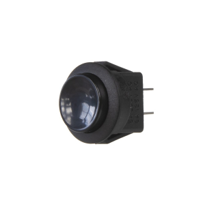 Černé kulaté tlačítko 8 A/125 V - 5 A/250 V