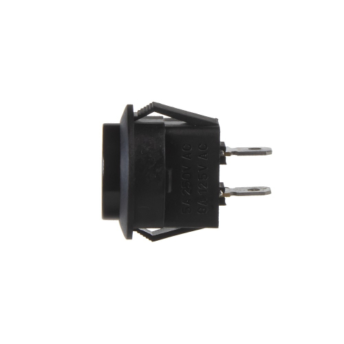 Okrúhle čierne tlačidlo 8 A / 125 V - 5 A / 250 V