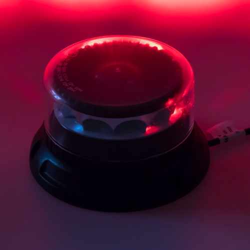 PROFI LED maják 12-24V 12x3W červený čirý 133x76mm, ECE R10