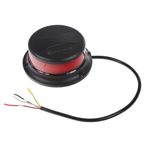 Použitie 12/24V červeného 18W LED majáka na pevnú montáž