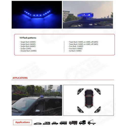 Použitie 12/24V červeného 27W LED predátora