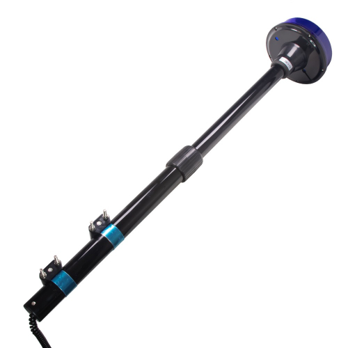 Teleskopická tyč 12V modrého 6W LED majáka na motorku