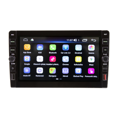 Použitie multimediálneho autorádia s 8" LCD, Android, WI-FI, GPS, CarPlay, Bluetooth, 4G, 3x USB