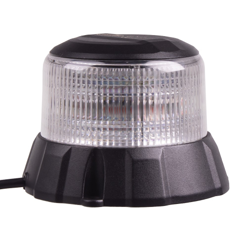 Robustný modro-červený LED maják, čierny hliník, 48W, ECE R10