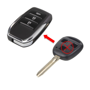 Náhradný obal kľúča - Toyota / planžeta TOY43 (3-tlačidlový) prestrojovací