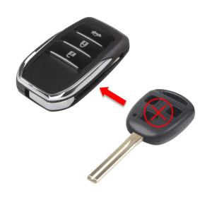 Náhradný kryt kľúča - Toyota / planžeta TOY48 (3-tlačidlový) prestrojovací