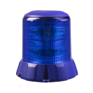 Modrý LED maják 12/24V - 96x 1W LED / magnet / ECE R65 (ø 124 x 127 mm)