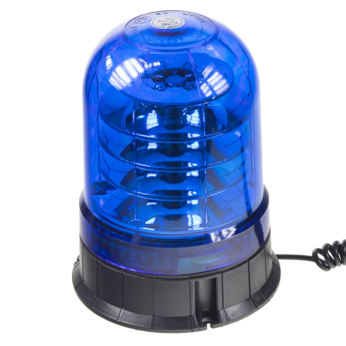 Magnetický 12/24V modrý 72W LED maják ECER10