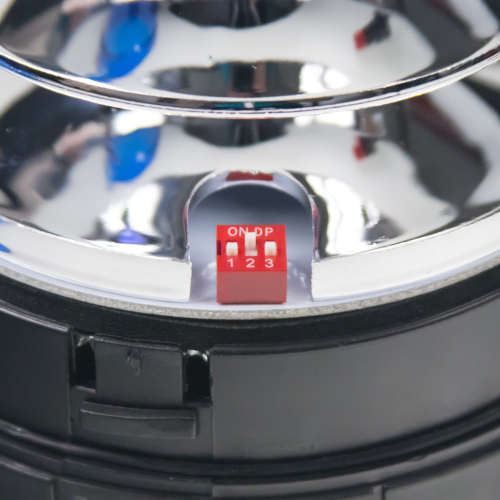 Zmena režiomov 12/24V modrého 72W LED majáka ECER10