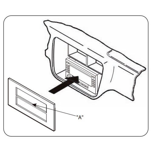 Použitie 2DIN rámika autorádia 250 mm x 170 mm