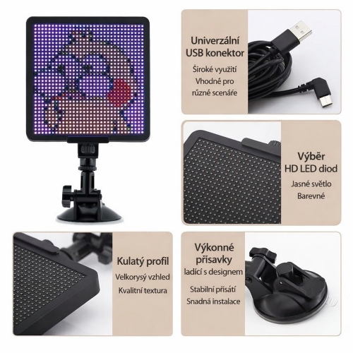Parametry LED matrix panelu 14,6 x 14,6cm