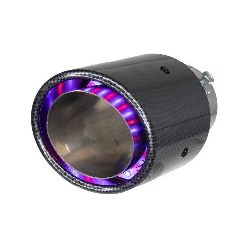 Použitie tuningovej koncovky na výfuk s červeným/modrým LED podsvícením