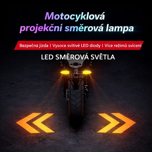Použití motocyklových LED směrovek s projekcí