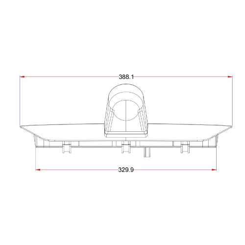Rozmery cúvacej AHD/CVBS kamery pre Ford Transit, Ford Transit Custon