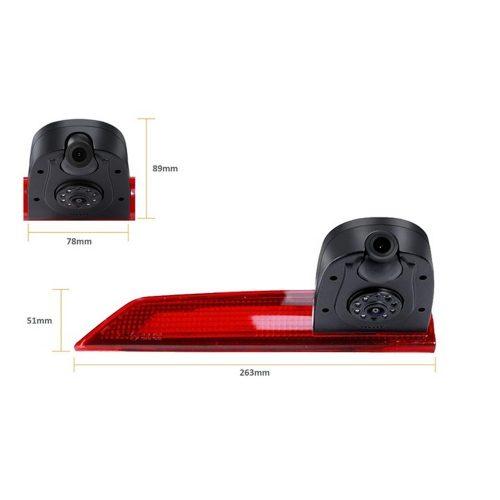 Rozmery dvojitej cúvacej AHD/CVBS kamery pre Ford Transit Custom 2012-2015