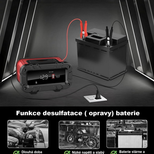 Použitie automatickej nabíjačky 12V/10A & 24V/5A + 12V LifePO4