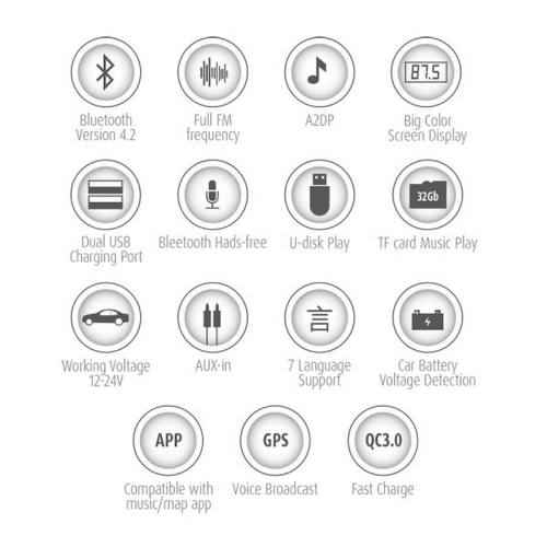 Funkcie FM Transmitra s USB, Bluetooth, Handsfree, Voltmetrom