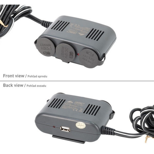 USB port roztrojky zapaľovača HEAVY DUTY AUTOMAX