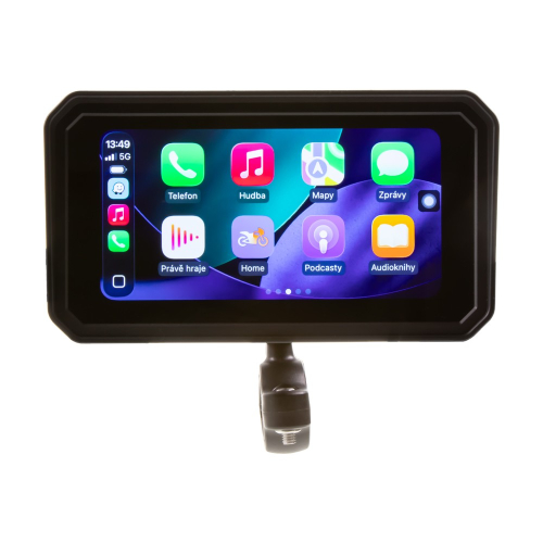6" motocyklový monitor s Apple CarPlay, Android auto, Bluetooth, GPS