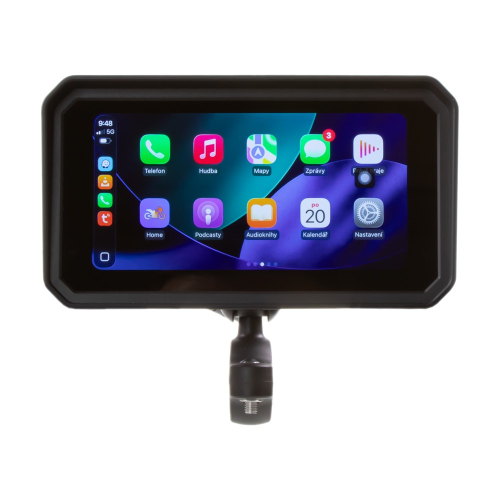 6" motocyklový monitor s Apple CarPlay, Android auto, Bluetooth, DVR, GPS