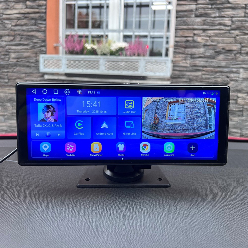 10,26" monitor s OS Android + Apple CarPlay, Android auto, Bluetooth, micro SD, GPS, DVR