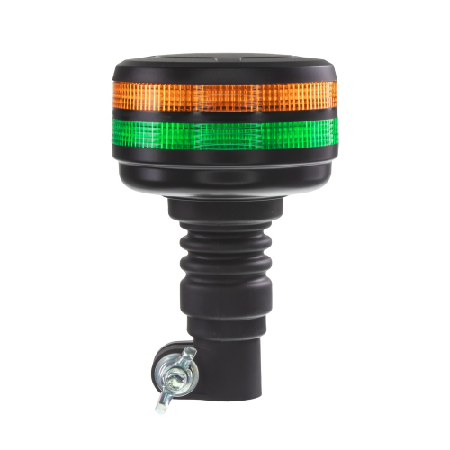 LED maják, 12-24V, 48xLED zelený/oranžový, na držiak, ECE R65