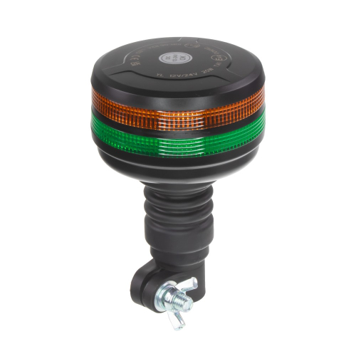 12/24V zeleno-oranžový 48X LED maják ECER65 s uchytením na držiak