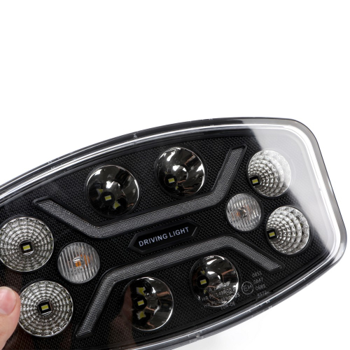 Oválne diaľkové LED svetlo s oranžovým LED predátorom a pozičným svetlom