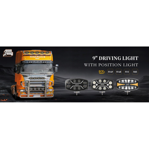 Použitie 12/24V oválneho 80W diaľkového LED svetla s oranžovým LED predátorom a pozičným svetlom