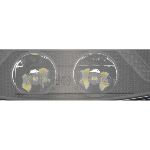 Homologizácia 12/24V oválneho 80W diaľkového LED svetla s oranžovým LED predátorom a pozičným svetlom