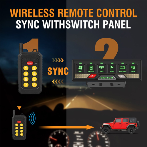 Parametre 12/24V Bluetooth 6-kanálového diaľkovo ovládaného spínača 60A s diaľkovým ovládačom