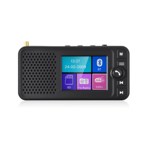 Multifunkčný FM + DAB prijímač / Bluetooth HF + prehrávač / micro SD / FM modulátor / akumulátor