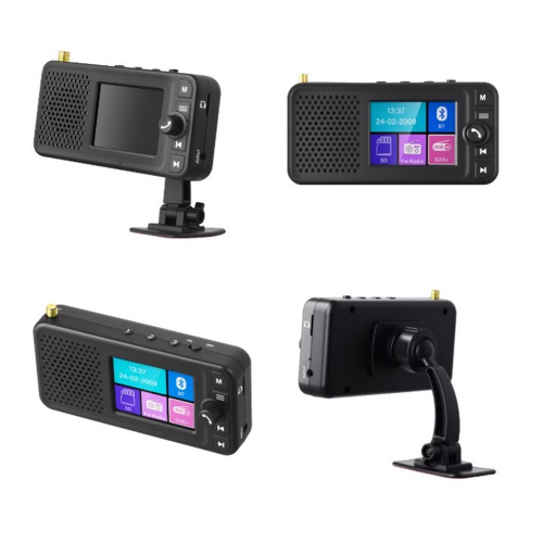 Držiak multifunkčného FM + DAB prijímača / Bluetooth HF + prehrávač / micro SD / FM modulátor / akumulátor
