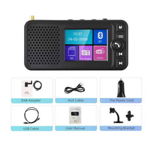 Príslušenstvo multifunkčného FM + DAB prijímača / Bluetooth HF + prehrávač / micro SD / FM modulátor / akumulátor