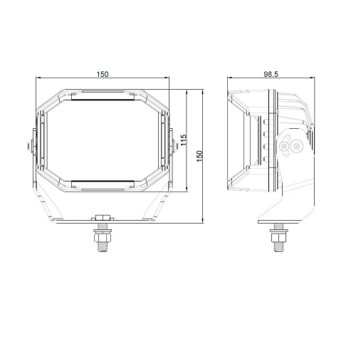 Rozmery 12/24V bielo-oranžového 80W LED svetla ECER65