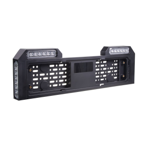 Modrý LED predátor pod ŠPZ - prehnutý 4x LED svetlo 12-24V / 6x4W / ECE R65