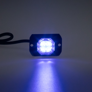 Modré výstražné LED svetlo 12/24V - 4x5W LED / ECE R65 (1ks)