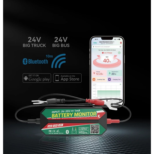 Použitie Bluetooth monitoringu batérie 6-24V