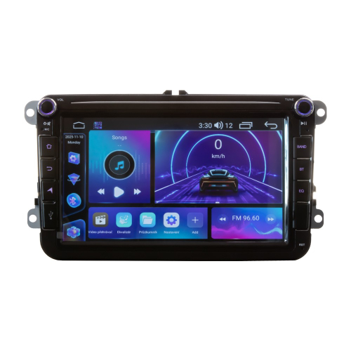 Funkcie multimediálneho autorádia pre VW, Škoda s 8" LCD, Android, WI-FI, GPS, CarPlay, Bluetooth, 4G, 2x USB