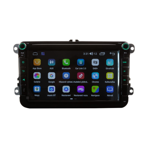 Použitie multimediálneho autorádia pre VW, Škoda s 8" LCD, Android, WI-FI, GPS, CarPlay, Bluetooth, 4G, 2x USB
