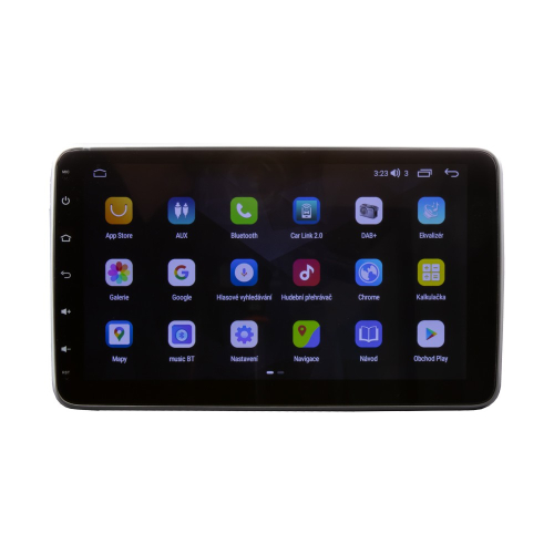 Použitie 1DIN autorádia s 10" LCD, Android, WI-FI, GPS, CarPlay, Bluetooth, 4G, 2x USB