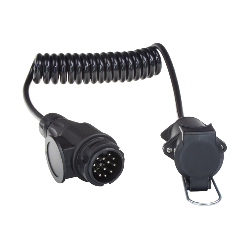 Použití prodlužovacího kabelu 2 m spirálový, 1x zástrčka 13pin, 1x zásuvka 7pin, 12V