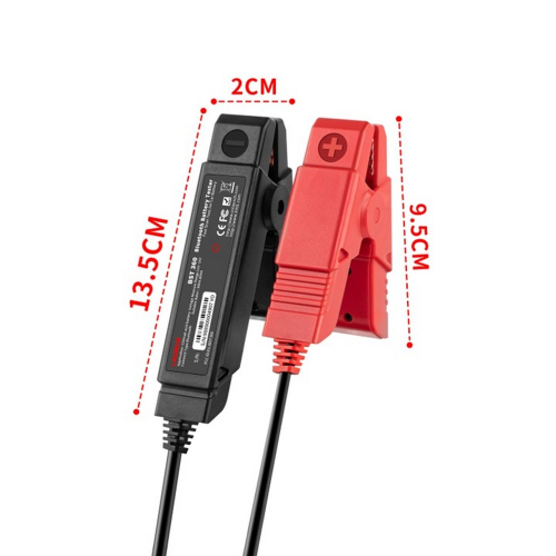 Rozmery Bluetooth prenosného profesionálneho testera batérie, štartovania a dobíjania auta