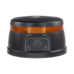 Batériový oranžový LED maják - 24x 1W LED s magnetom / 6 režimov blikania