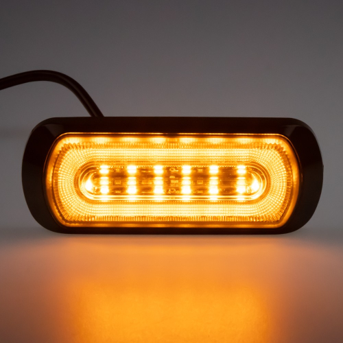 Pozičné a výstražné LED svetlo vonkajšie, oranžové, 12-24V, ECE R65