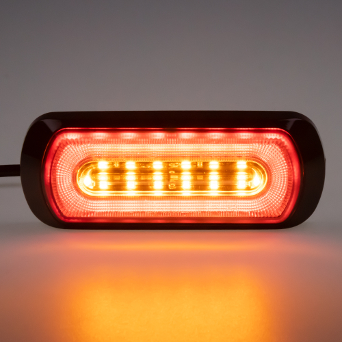 Pozičné a výstražné LED svetlo vonkajšie, oranžové, červené 12-24V, ECE R65