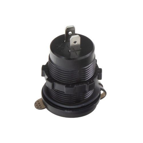 Zapojenie 12V voltmetra s USB QC3.0 a USB-C nabíjačkou s modrým LED displejom