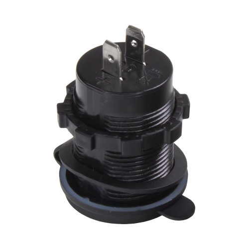 Zapojenie 12/24V dvojitej USB QC3.0 nabíjačky s bielym podsvietením